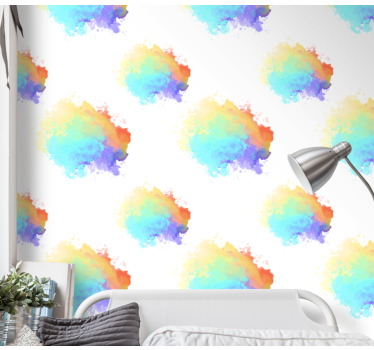 Splash colors party cool abstract wallpaper - TenStickers