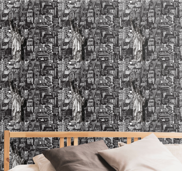 Statute of Liberty collage New York City wallpaper - TenStickers
