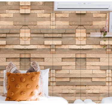 Stone effect wallpaper stone slab design - TenStickers