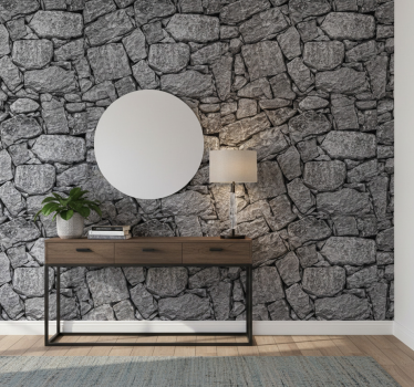 Stone effect wallpaper with irregular stone texture - TenStickers