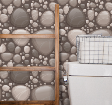 Stones with curved effect stone effect wallpaper - TenStickers