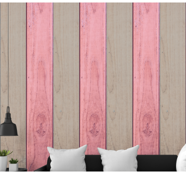 Textured Timber Panels wood effect wallpaper - TenStickers