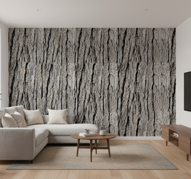 Wood effect wallpaper realistic trunk pattern - TenStickers