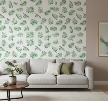 Tree wallpaper green palm leaves design - TenStickers