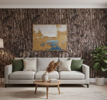 Tree wallpaper realistic tree bark design - TenStickers