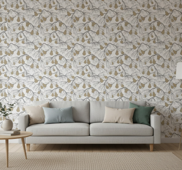 Tree wallpaper scandinavian tree bark design - TenStickers