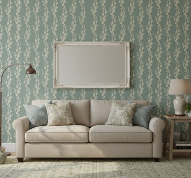 Tree wallpaper with provencal small leaves on twigs - TenStickers