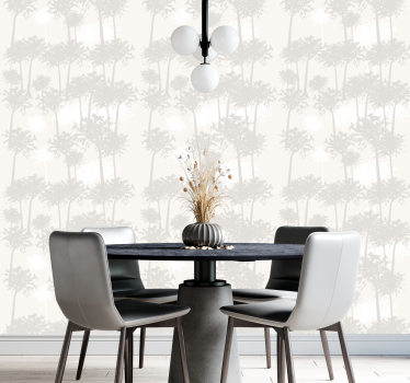 Trees cream palm tree wallpaper - TenStickers