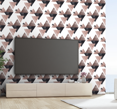 Watercolor modern facets triangle wallpaper - TenStickers