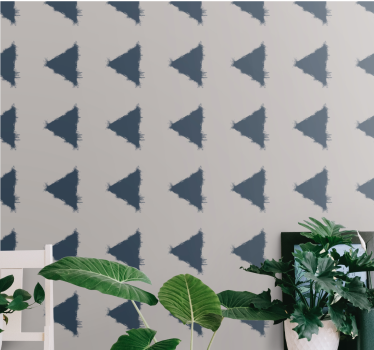 Modern geometric print triangle wallpaper - TenStickers