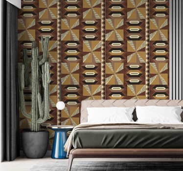 Tribal African Pattern Wallpaper Decor - TenStickers