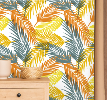 Tropical Palm Foliage leaf wallpaper - TenStickers