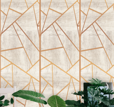 Walnut wood texture  geometric pattern Wood wallpaper - TenStickers