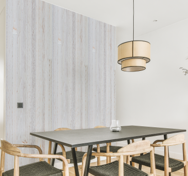 Whitewashed Planks wood effect wallpaper - TenStickers