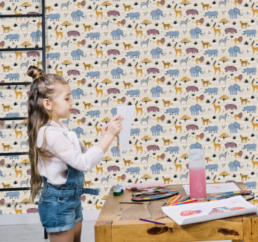 Wild Animals Bedroom Wallpaper - TenStickers