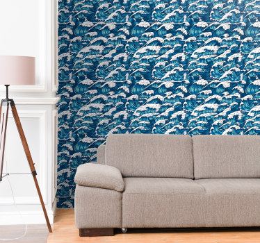 Wild Waves Scenery Wallpaper - TenStickers