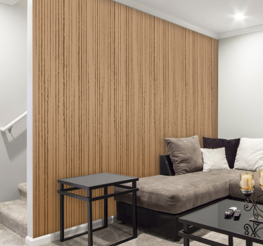 Wood effect wallpaper linear wood grain pattern - TenStickers