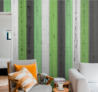 Wood effect wallpaper striped wood pattern - TenStickers
